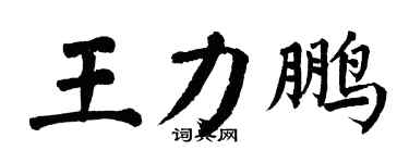 翁闓運王力鵬楷書個性簽名怎么寫
