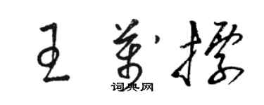 駱恆光王萬標草書個性簽名怎么寫