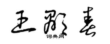 曾慶福王顯春草書個性簽名怎么寫
