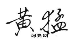 駱恆光黃猛行書個性簽名怎么寫