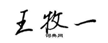 王正良王牧一行書個性簽名怎么寫