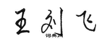 駱恆光王劉飛行書個性簽名怎么寫