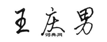 駱恆光王慶男行書個性簽名怎么寫