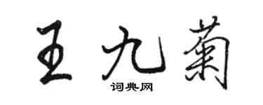 駱恆光王九菊行書個性簽名怎么寫