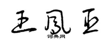 曾慶福王鳳臣草書個性簽名怎么寫