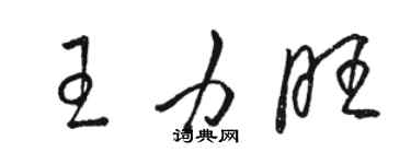 駱恆光王力旺草書個性簽名怎么寫