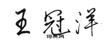 駱恆光王冠洋行書個性簽名怎么寫