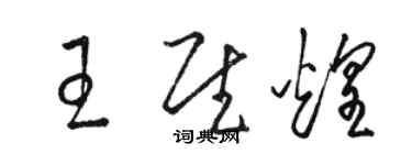 駱恆光王慰煌草書個性簽名怎么寫