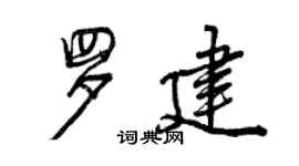 曾慶福羅建行書個性簽名怎么寫