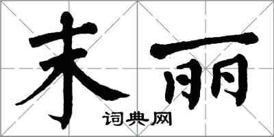 翁闓運末麗楷書怎么寫