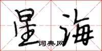 段相林星海行書怎么寫