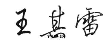 駱恆光王其雷行書個性簽名怎么寫