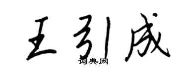 王正良王引成行書個性簽名怎么寫