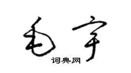 梁錦英毛宇草書個性簽名怎么寫