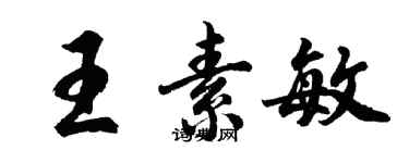 胡問遂王素敏行書個性簽名怎么寫