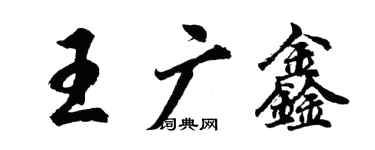 胡問遂王廣鑫行書個性簽名怎么寫