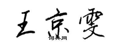 王正良王京雯行書個性簽名怎么寫