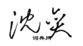 駱恆光沈奕草書個性簽名怎么寫