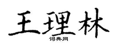 丁謙王理林楷書個性簽名怎么寫