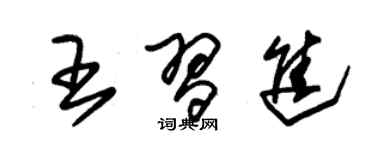 朱錫榮王習進草書個性簽名怎么寫