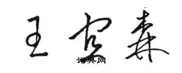 駱恆光王宜森草書個性簽名怎么寫