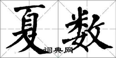 翁闓運夏數楷書怎么寫