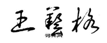 曾慶福王藝格草書個性簽名怎么寫