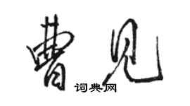 駱恆光曹見行書個性簽名怎么寫