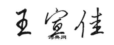 駱恆光王宣佳行書個性簽名怎么寫