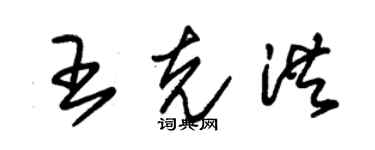 朱錫榮王克洪草書個性簽名怎么寫