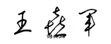梁錦英王喜軍草書個性簽名怎么寫