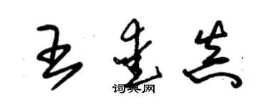 朱錫榮王愛真草書個性簽名怎么寫