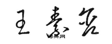 駱恆光王素含草書個性簽名怎么寫