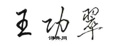 駱恆光王功翠行書個性簽名怎么寫