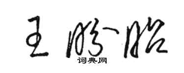 駱恆光王盼昭草書個性簽名怎么寫