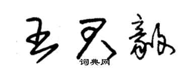 朱錫榮王君毅草書個性簽名怎么寫