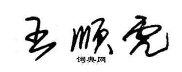 朱錫榮王順虎草書個性簽名怎么寫