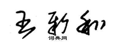 朱錫榮王新和草書個性簽名怎么寫