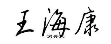 王正良王海康行書個性簽名怎么寫