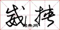 朱錫榮威挾草書怎么寫
