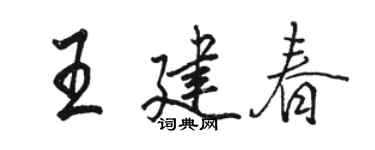 駱恆光王建春行書個性簽名怎么寫