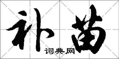 胡問遂補苗行書怎么寫