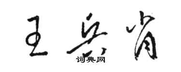 駱恆光王兵肖草書個性簽名怎么寫