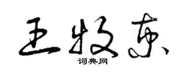 曾慶福王牧京草書個性簽名怎么寫