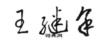 駱恆光王繼余草書個性簽名怎么寫