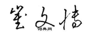 駱恆光崔文博草書個性簽名怎么寫