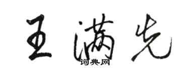 駱恆光王滿先行書個性簽名怎么寫