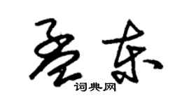 朱錫榮孟東草書個性簽名怎么寫