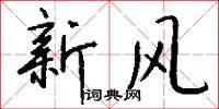 新風怎么寫好看