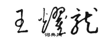 駱恆光王耀龍草書個性簽名怎么寫